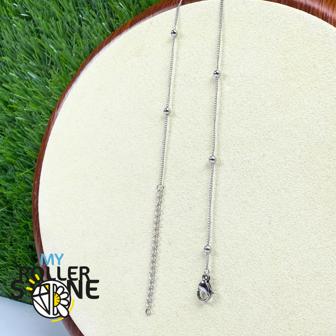 Chaine perlée en acier inoxydable