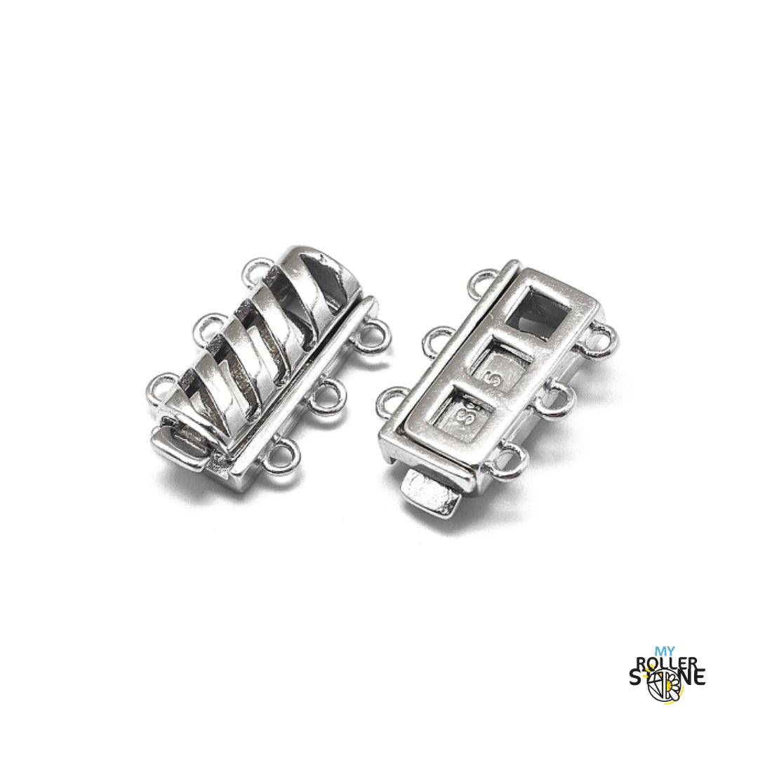 Fermoir Triple Rang Argent 925