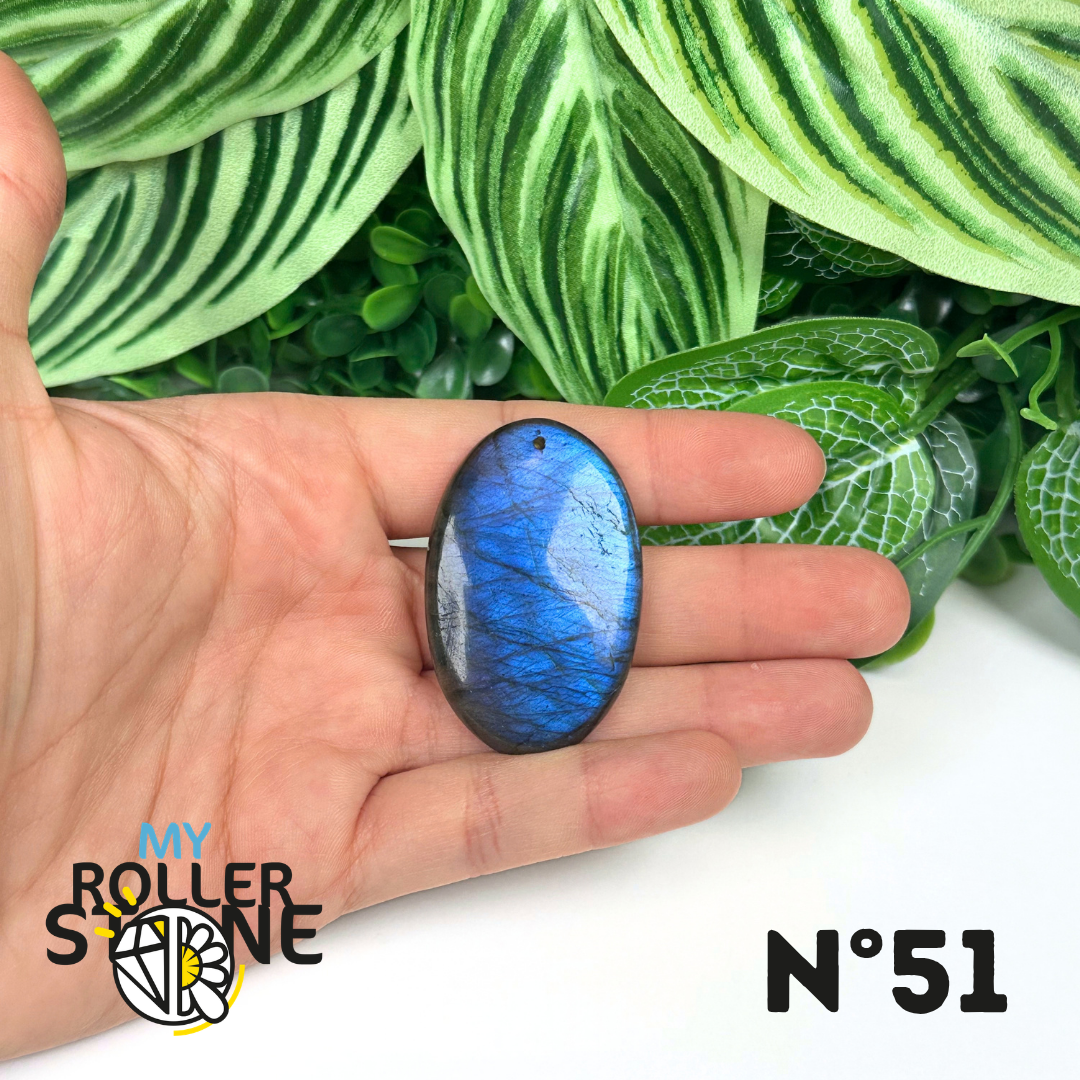 Pendentif Labradorite blue fire percé 5A