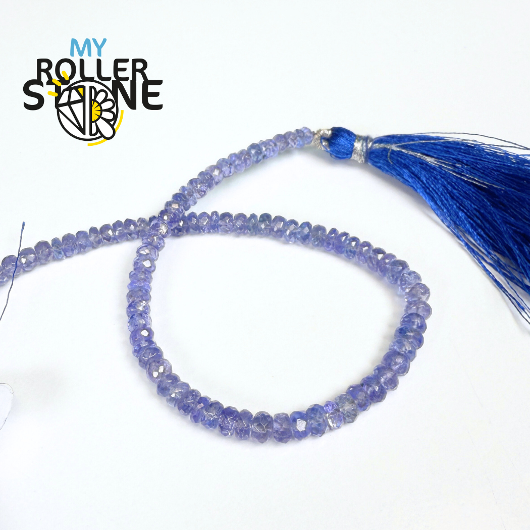 Perle Rondelle Facettée Tanzanite Haute qualité