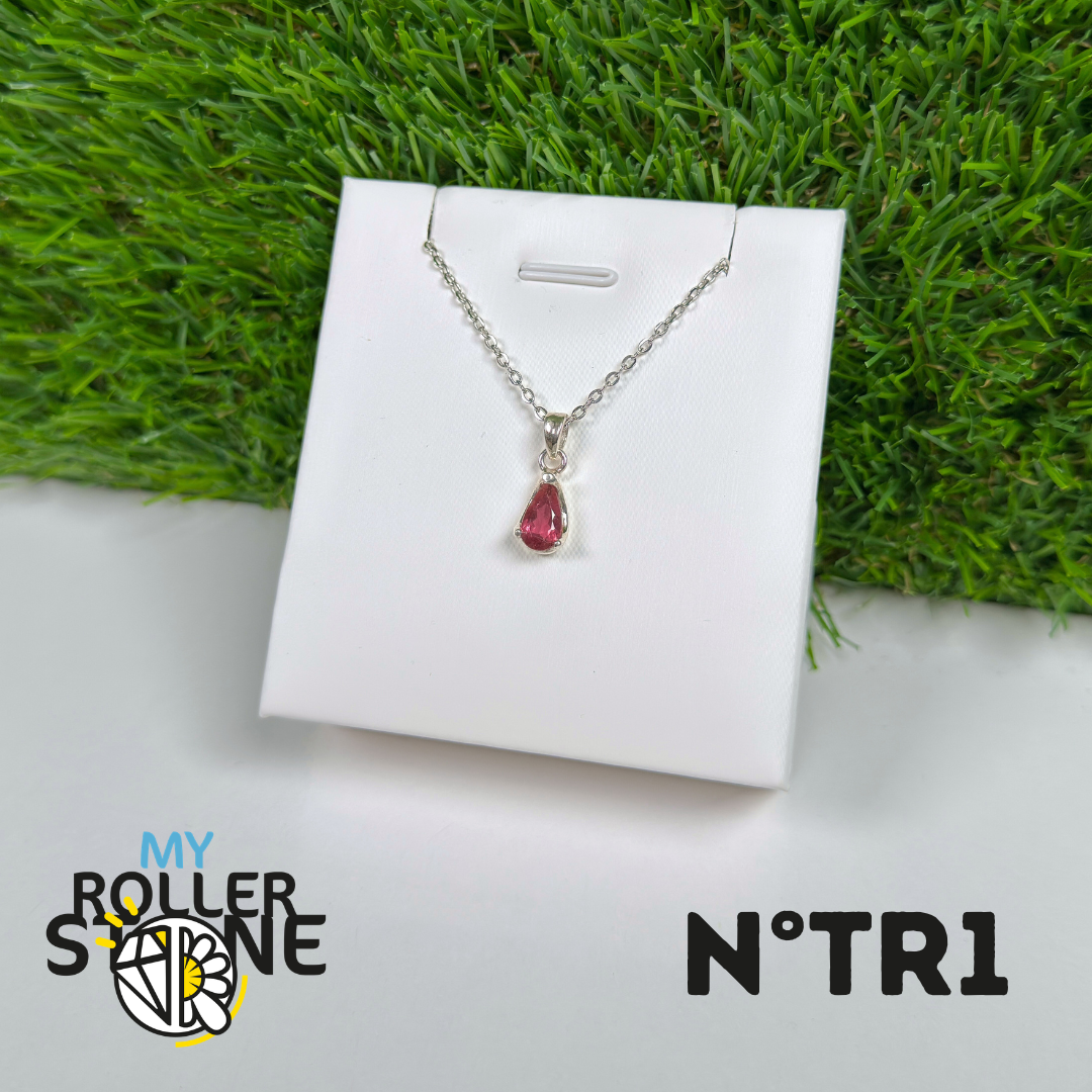 Pendentif Tourmaline Rose (Rubellite) – Argent 925- #1