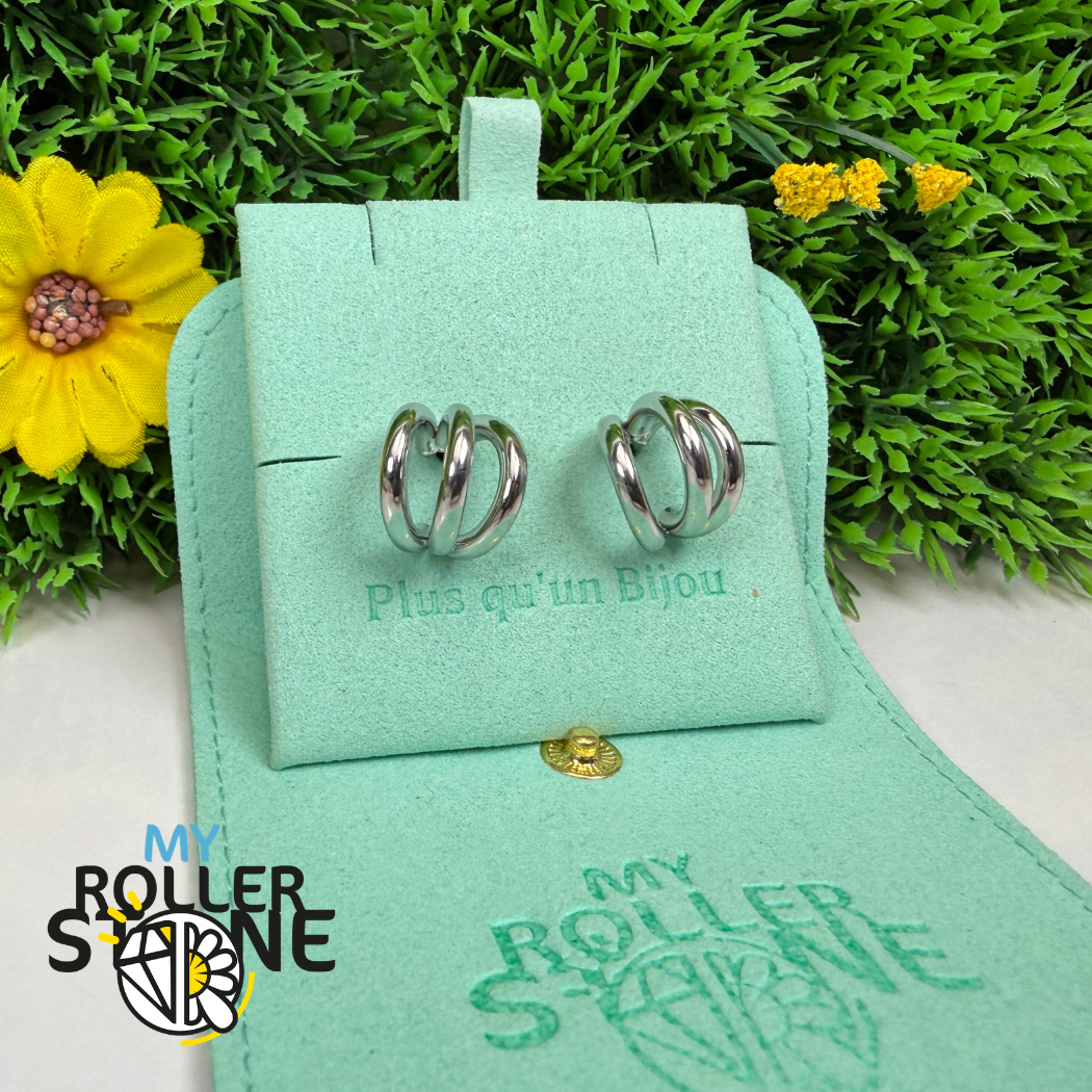 Boucles d'oreilles Demi Créole en acier inoxydable
