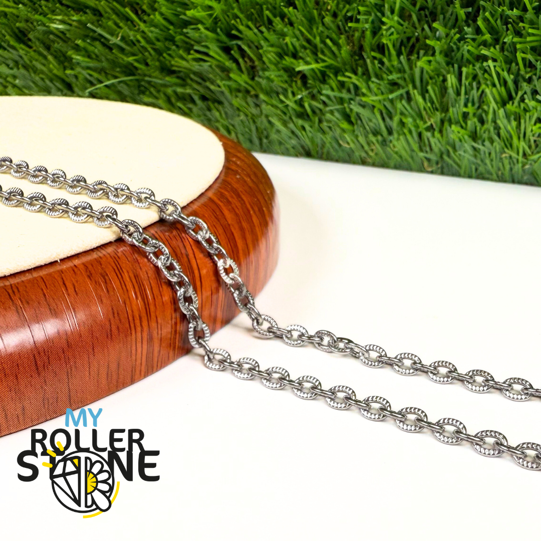 Chaine Acier Inoxydable Argenté maille tigré