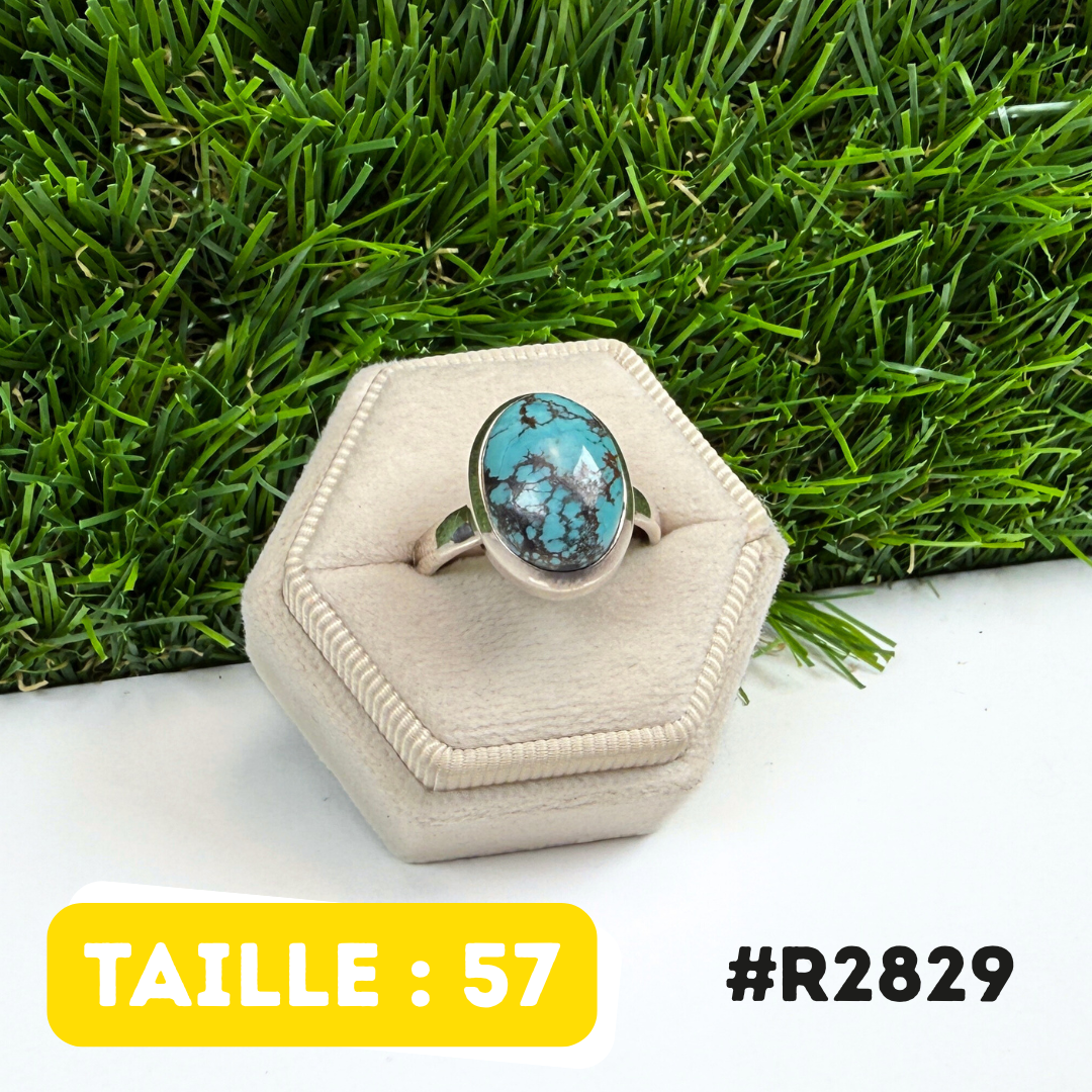 Bague Turquoise Tibétaine #R2829