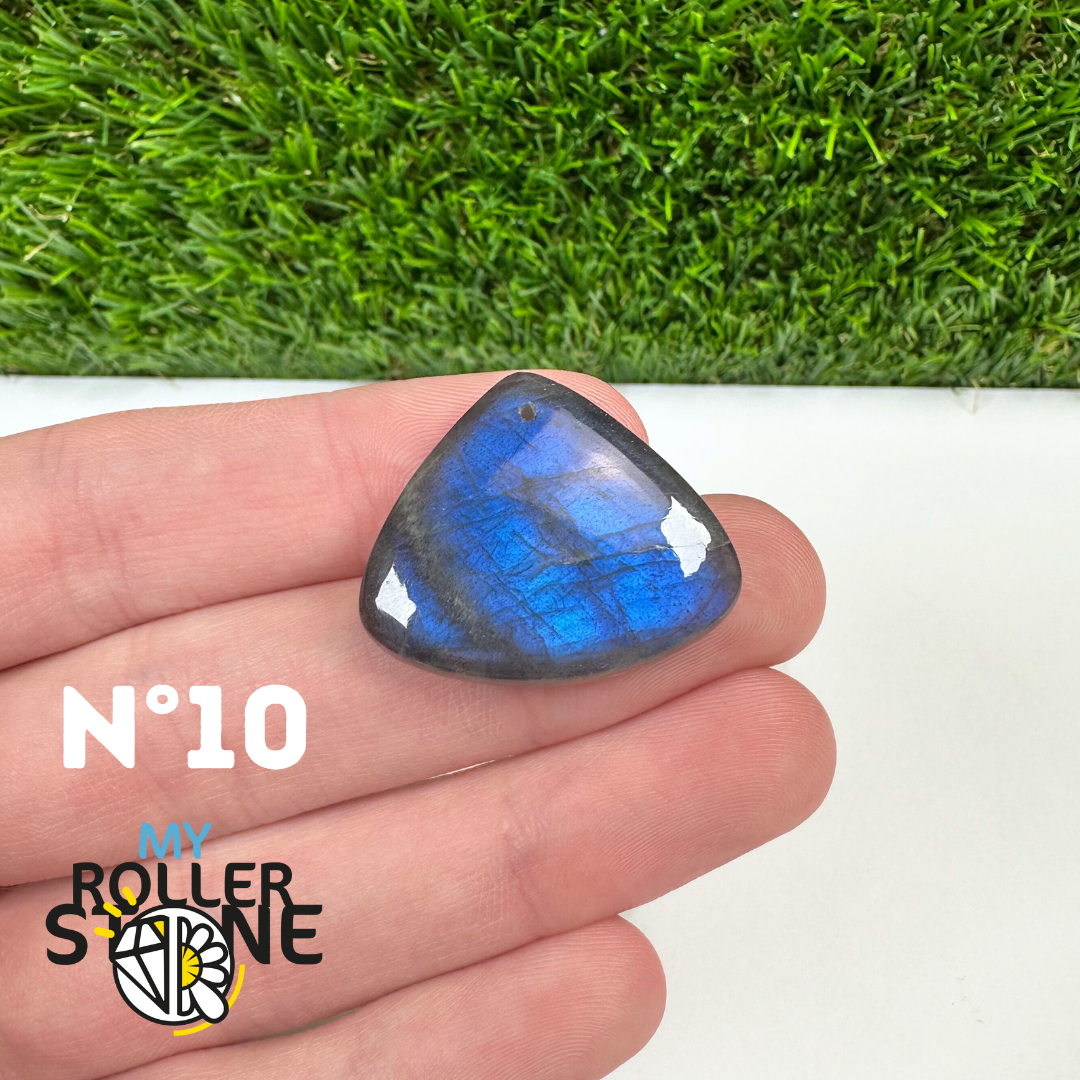 Pendentif Labradorite blue fire percé 7A