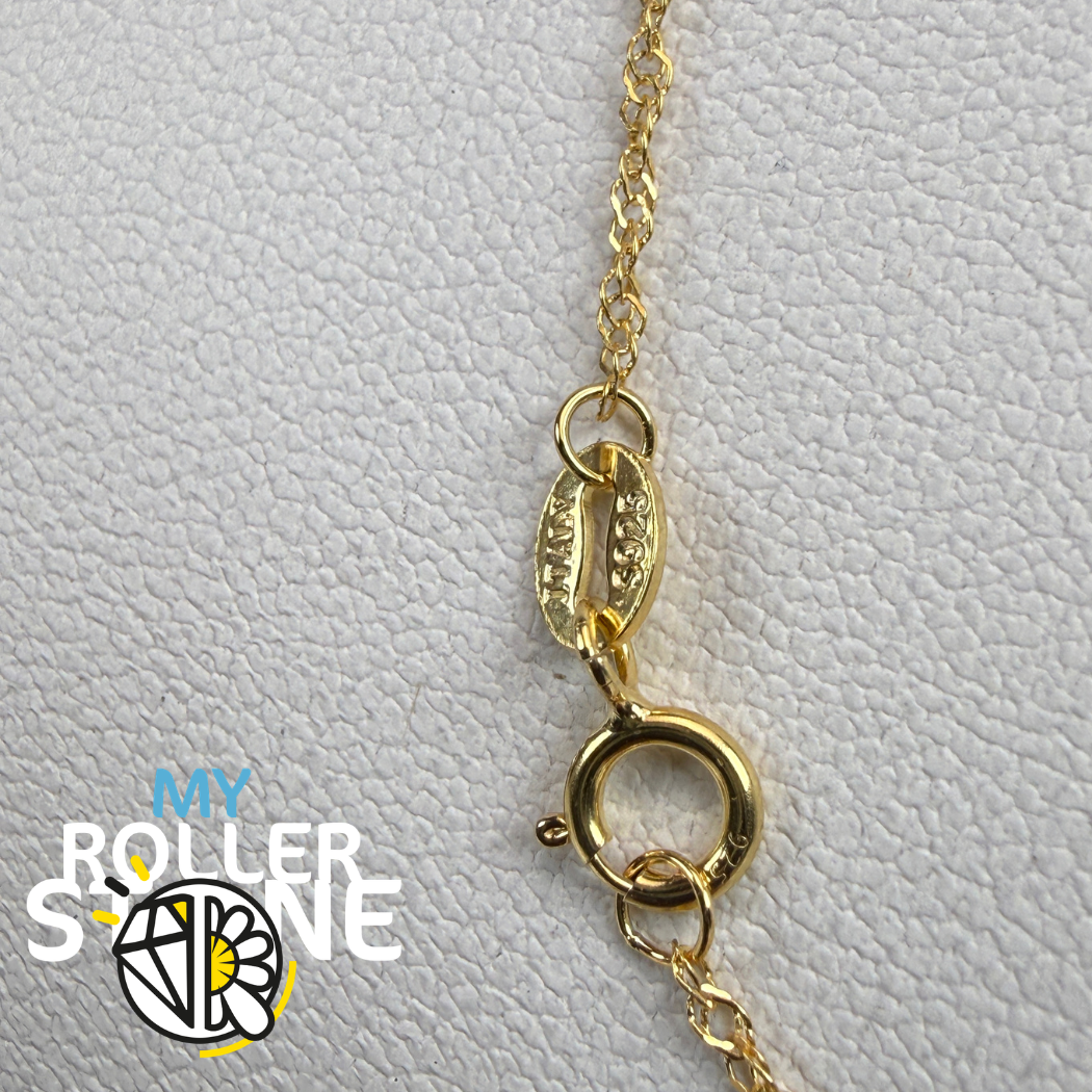 Chaîne en argent sterling 925, maille Singapour Plaqué Or