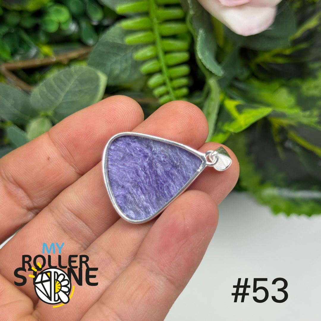 Pendentif argent charoïte #OP53