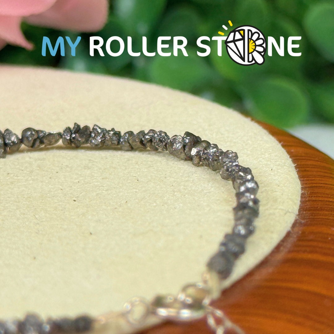 Bracelet perle Diamant Noir Argent 925