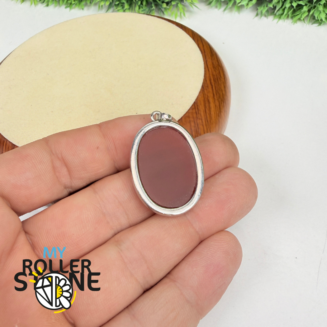 Pendentif Ovale Cornaline
