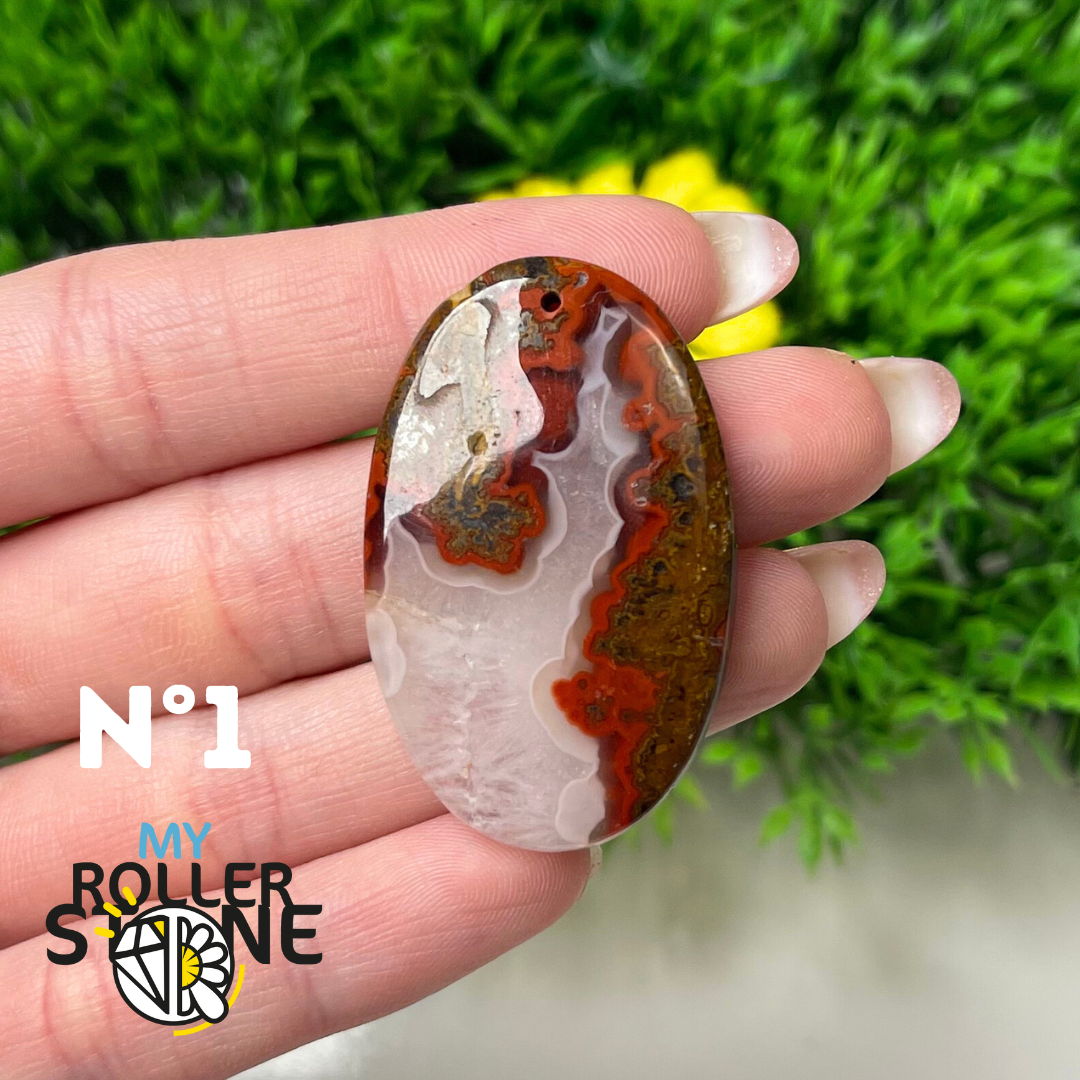 Pendentif Agate Marocaine 5A percé
