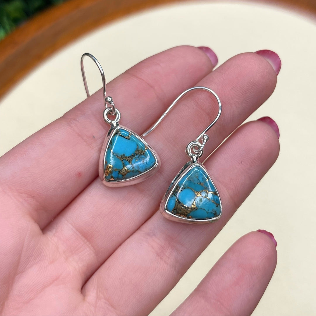 Boucles d'oreilles Turquoise Blue Copper #2