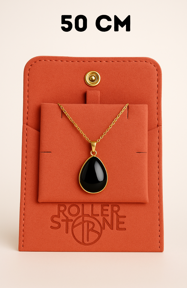 Box pendentif polis couleur or - 50 cm (Chaîne +Bélière+Boite)