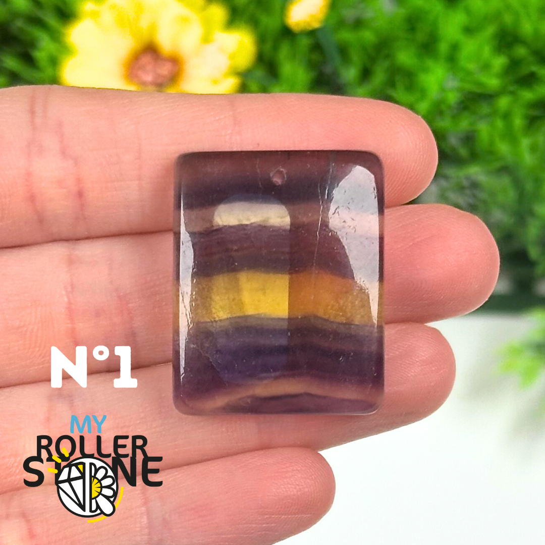 Pendentif percé Fluorite 5A
