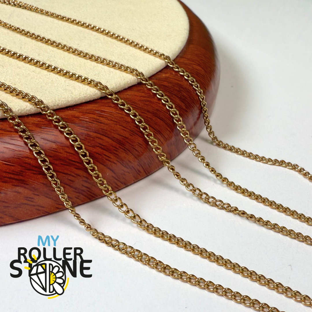 Chaine acier inoxydable or (10 mètres)