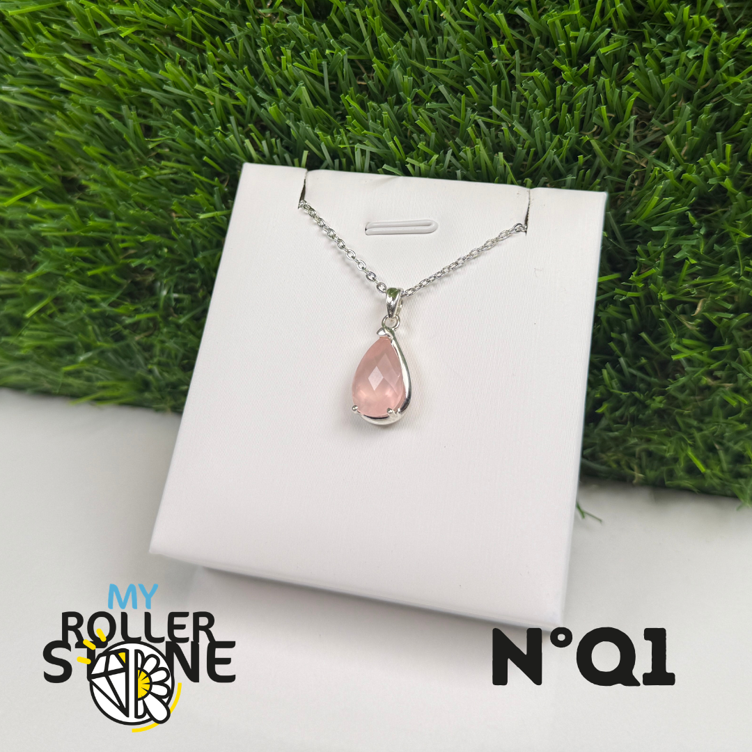 Pendentif Quartz rose Argent 925 #QR1