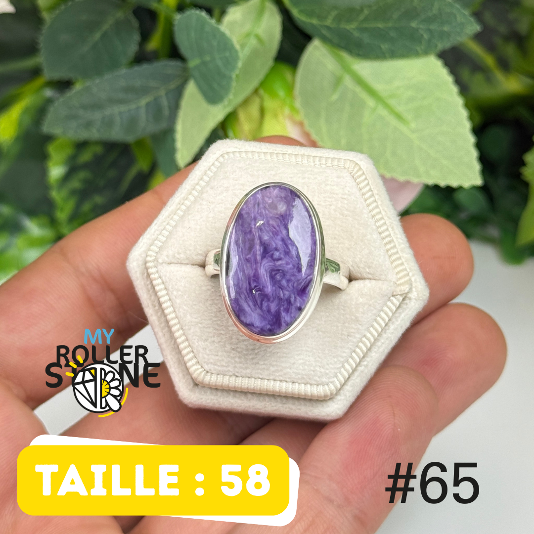 Bague argent charoïte #OR65