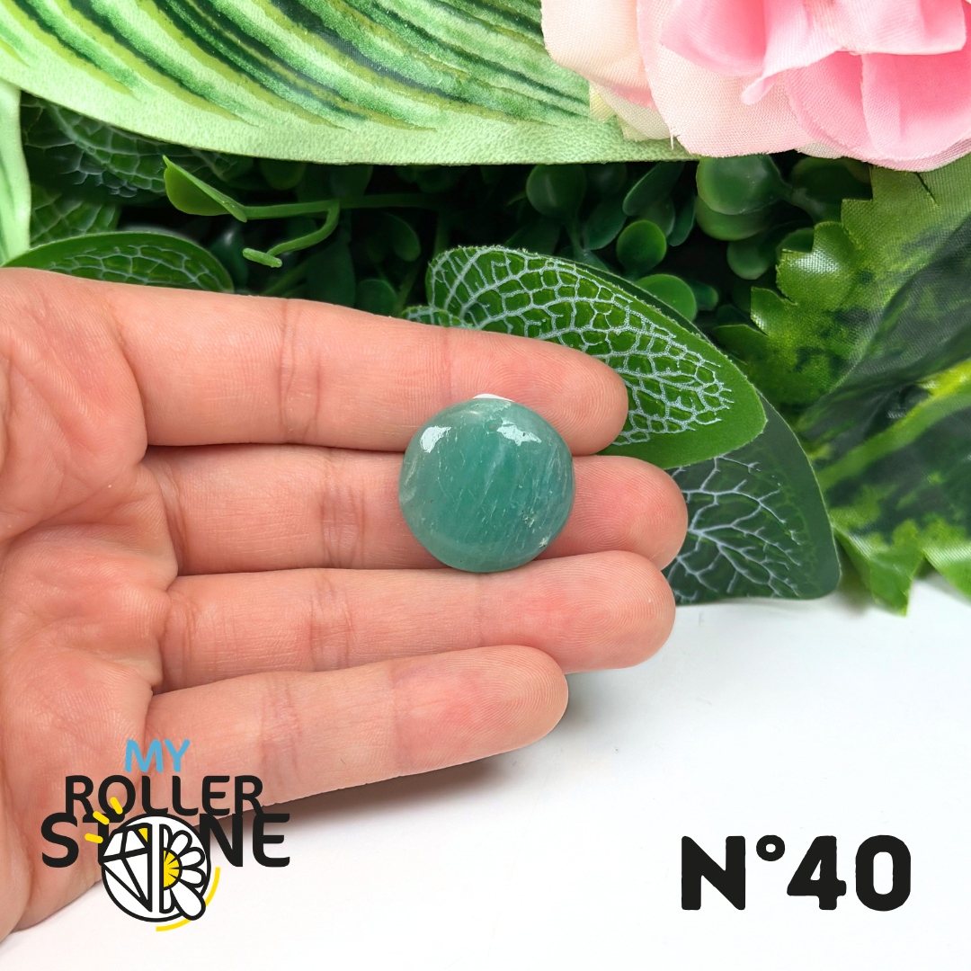 Pendentif Percé Rond Amazonite Bleue 5A