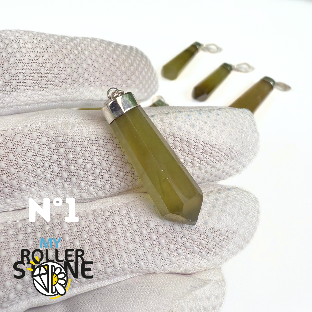 Pendentif Serpentine et Argent