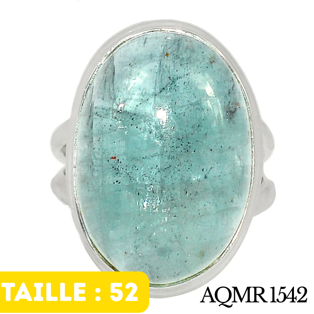 Bague Argent Aigue marine