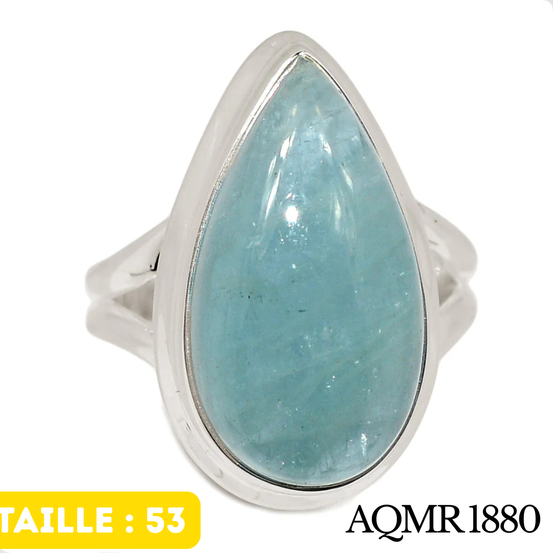 Bague Argent Aigue marine