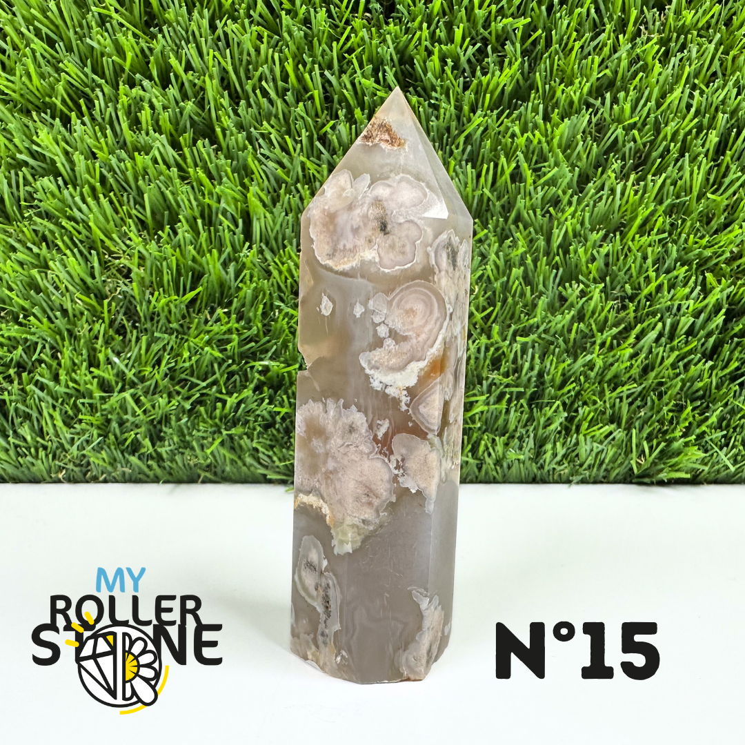 Pointes Pierre Agate Fleur