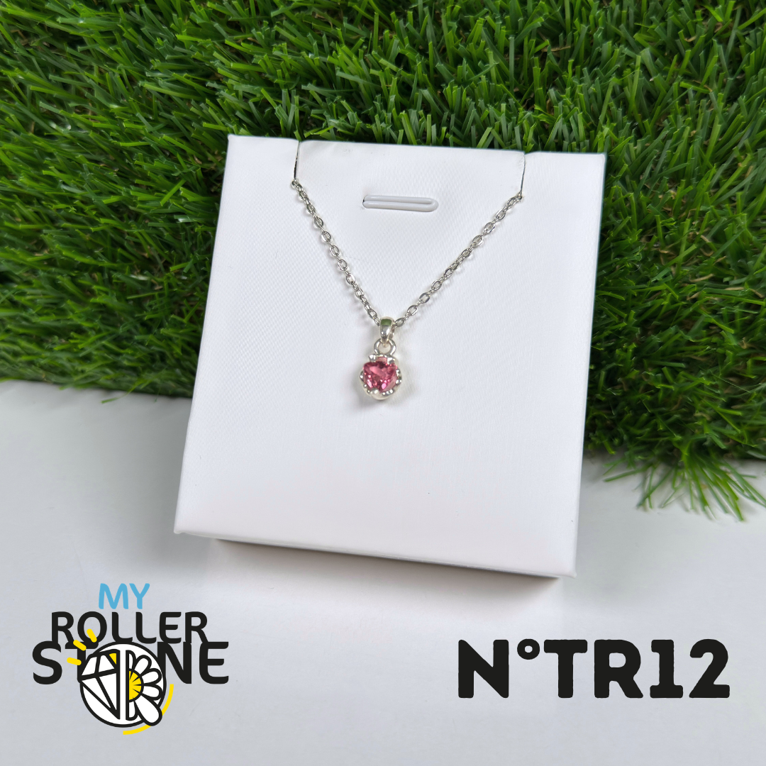 Pendentif Tourmaline Rose (Rubellite) – Argent 925- #12