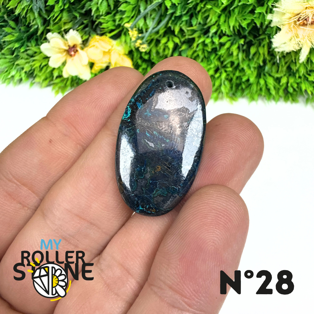 Pendentif Percé Shattuckite avec Cuprite