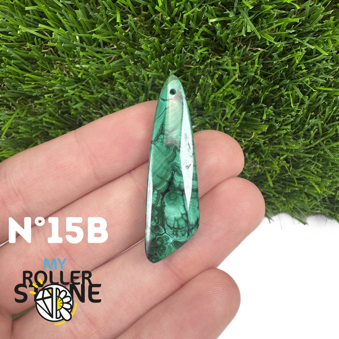 Pendentif Percée Malachite Goutte