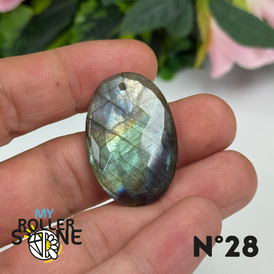 Pendentifs Labradorite Facettée Multi fire 5A