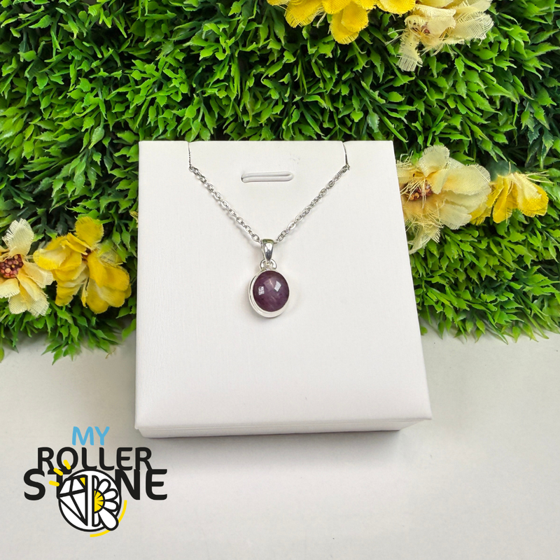 Pendentif Rubis Étoilé Argent 925 – RBSP193