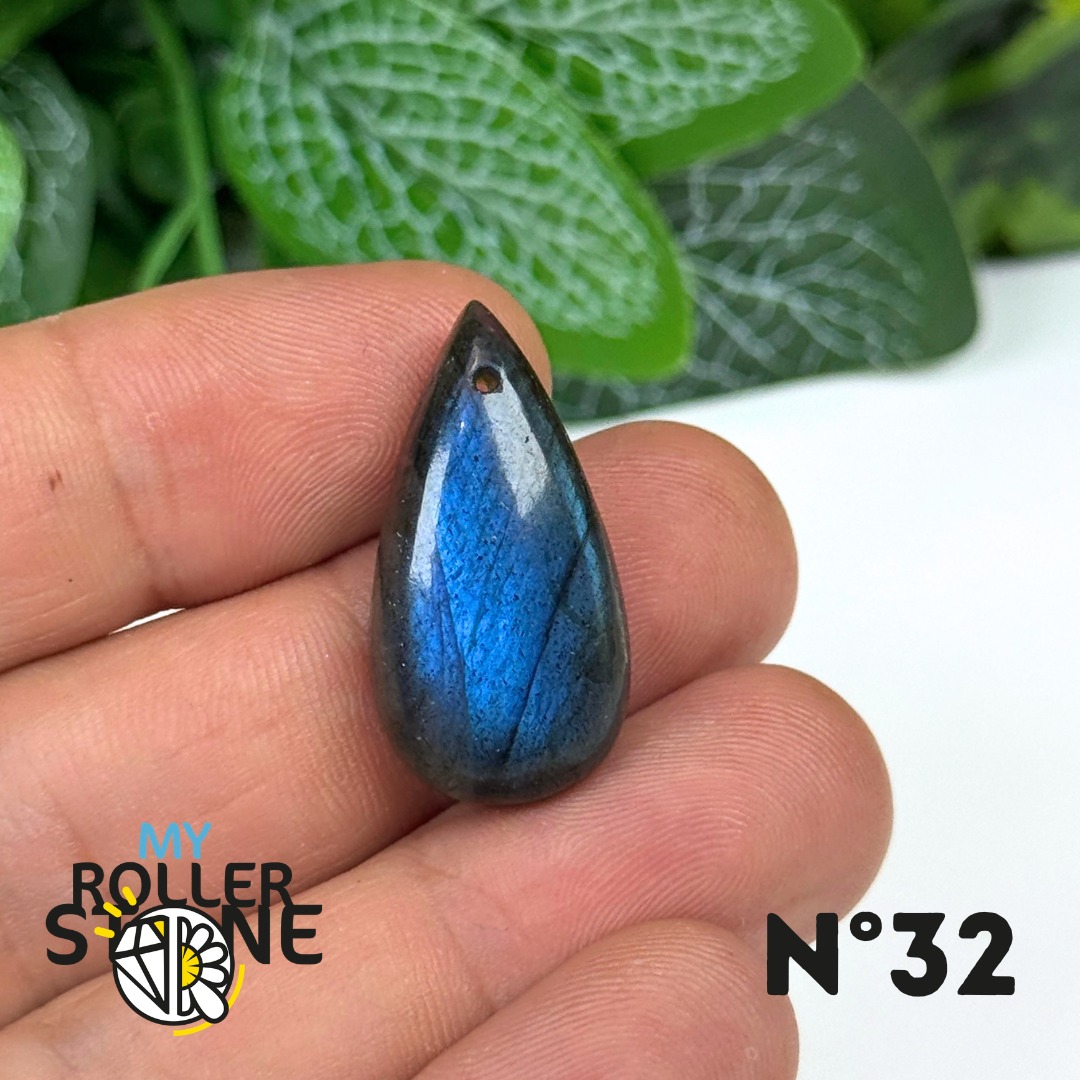 Pendentif Labradorite Blue fire percé 7A