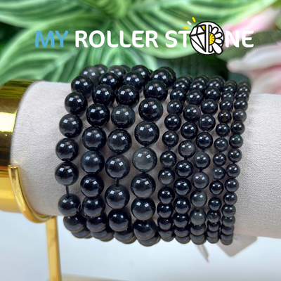 Bracelet Obsidienne Arc-en-ciel 7A (Oeil céleste)