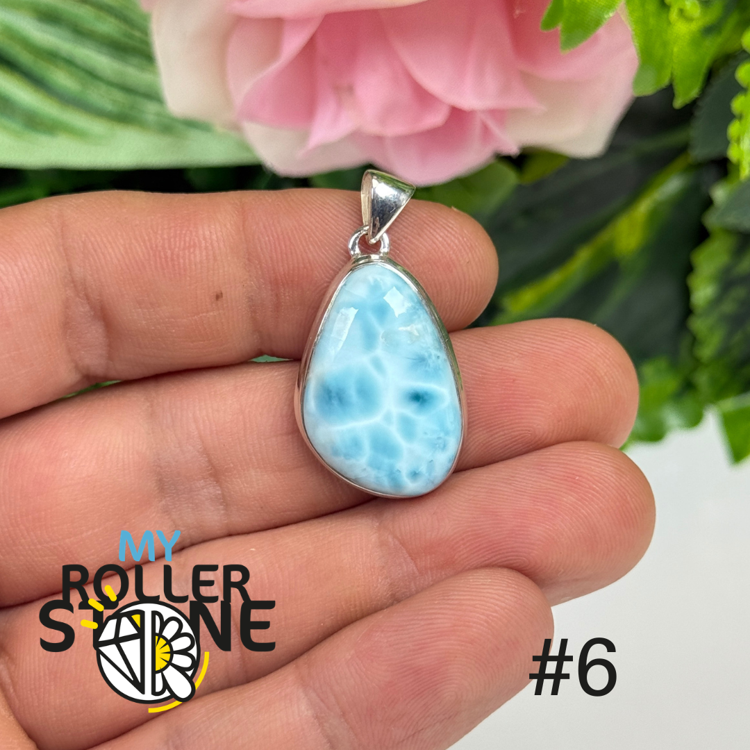Pendentif argent larimar #RIP6