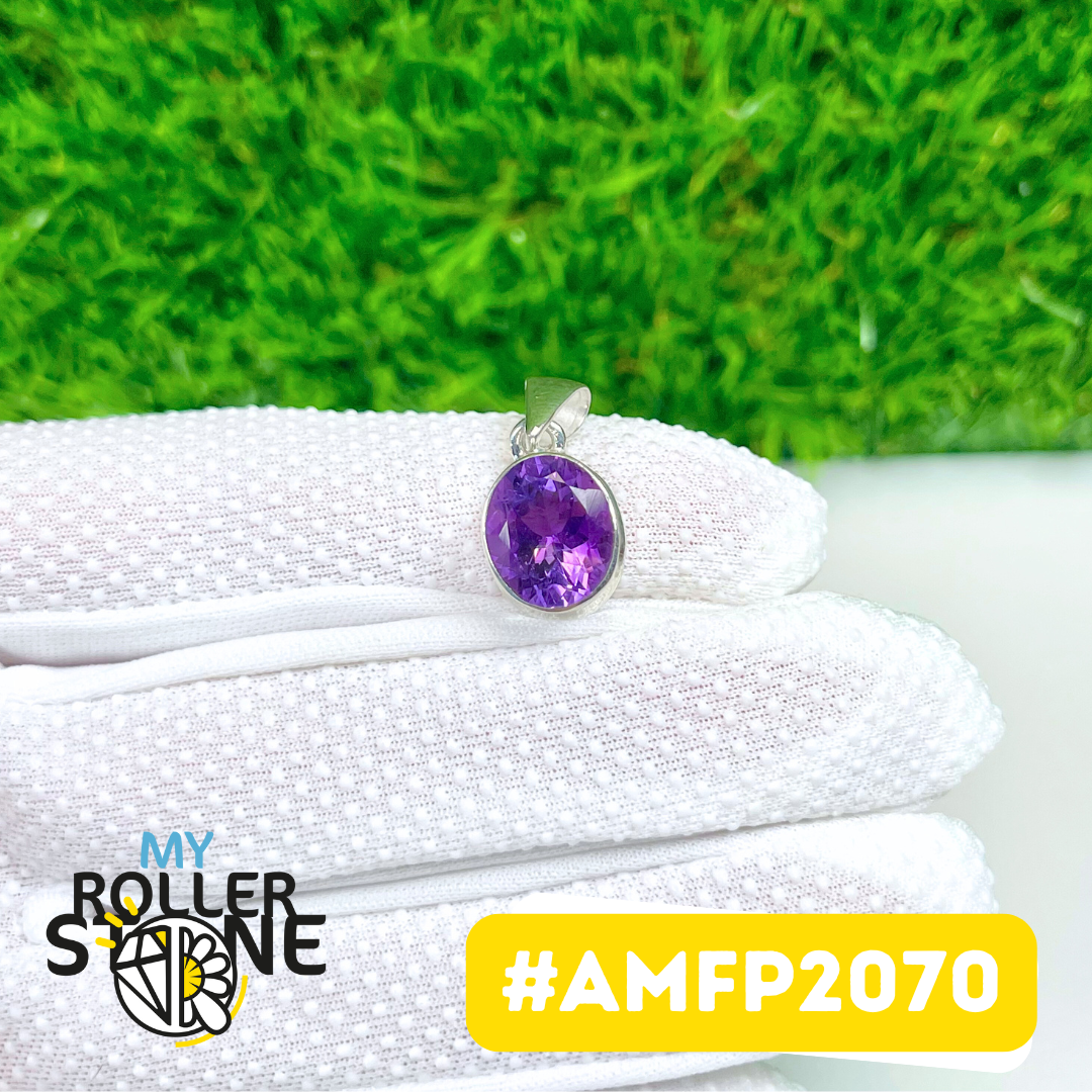 Pendentif Argent 925 Améthyste Facettée #AMFP2070