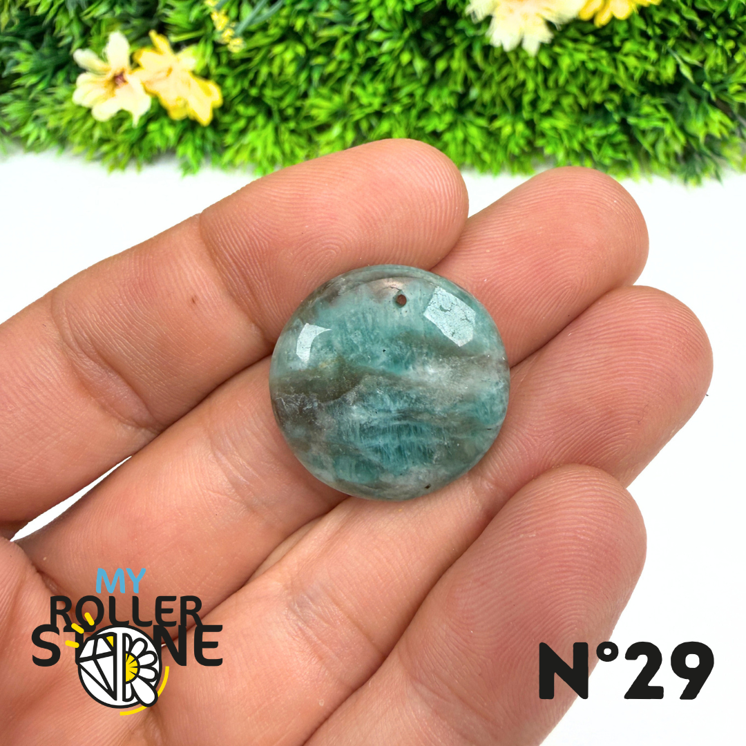 Pendentif Percé Amazonite et Quartz Fumé (Rare)