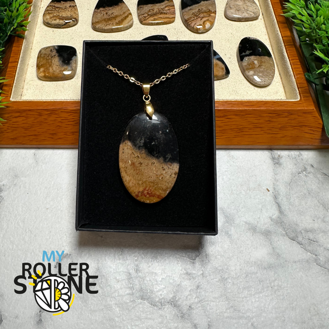 Pendentif Agate Racine de Palmier