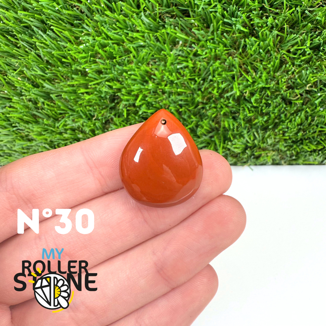 Pendentif Jaspe rouge 5A Percé