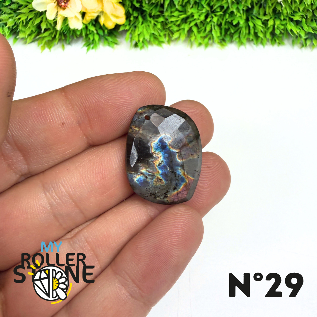 Pendentif Percé Spectrolite Violette