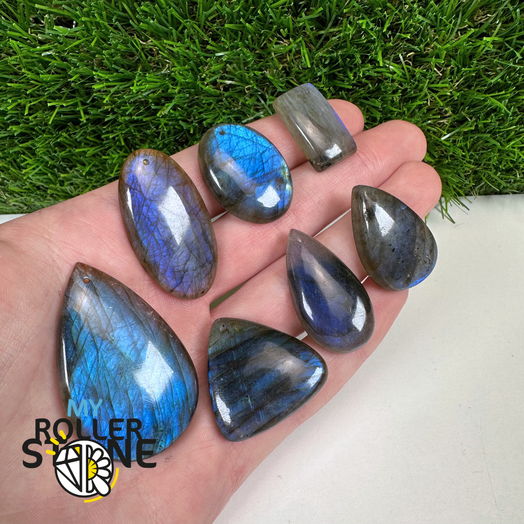 Pendentif Labradorite blue fire percé 5A