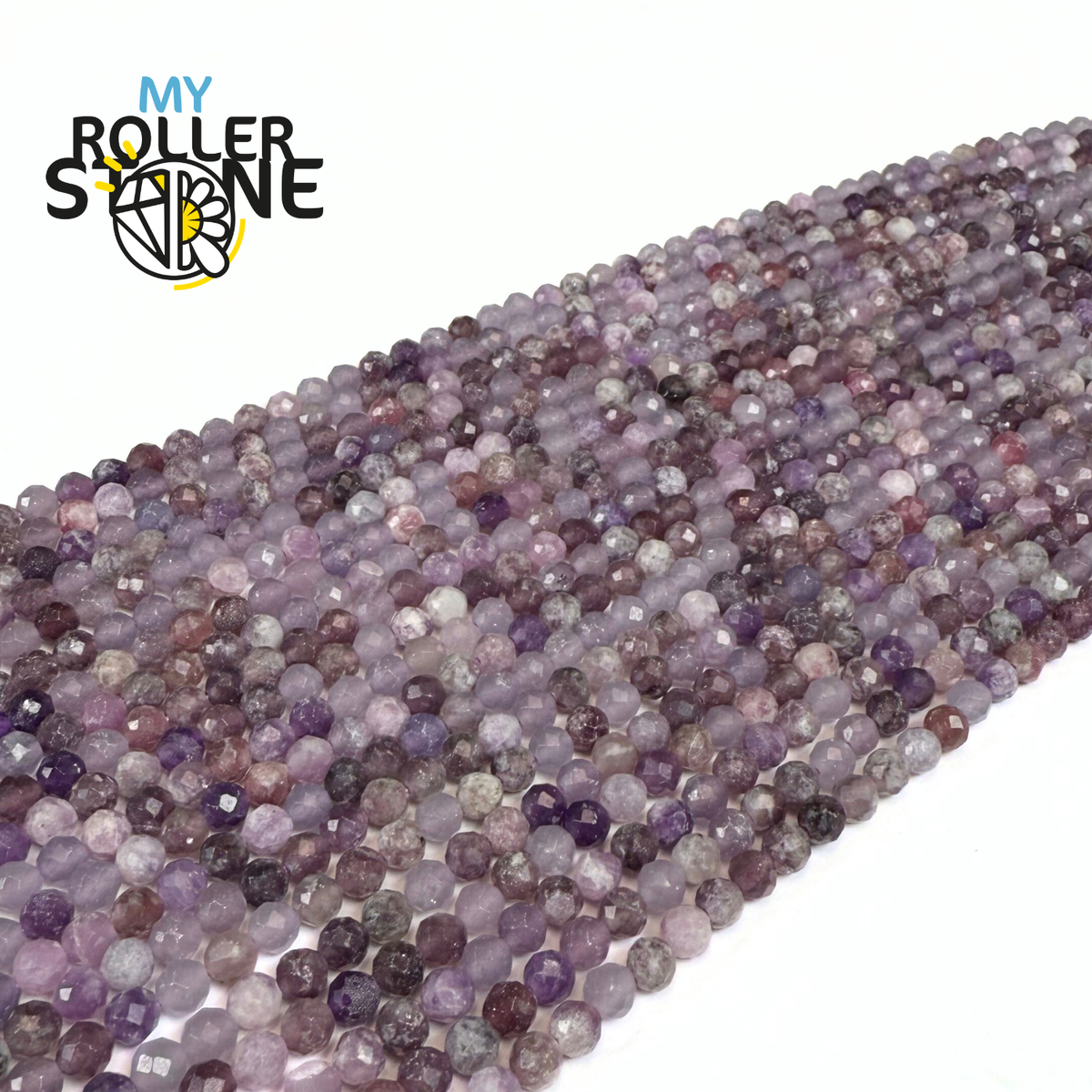 Perle facettée Lépidolite 4MM