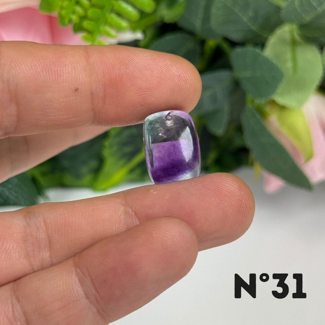 Pendentif percé Fluorite Arc-en-Ciel 5A