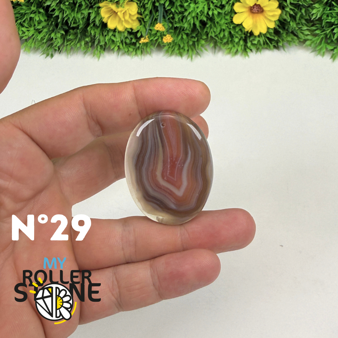 Pendentif percé Agate du Botswana 5A