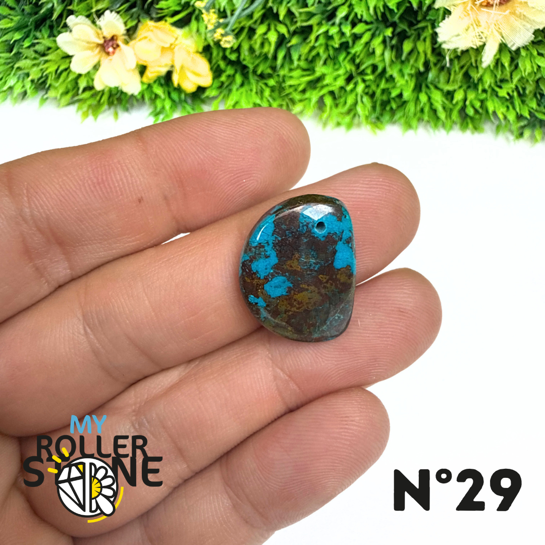 Pendentif Percé Shattuckite avec Cuprite