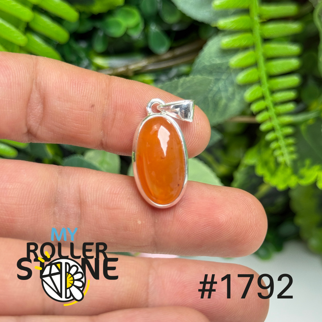 Pendentif argent cornaline #1792