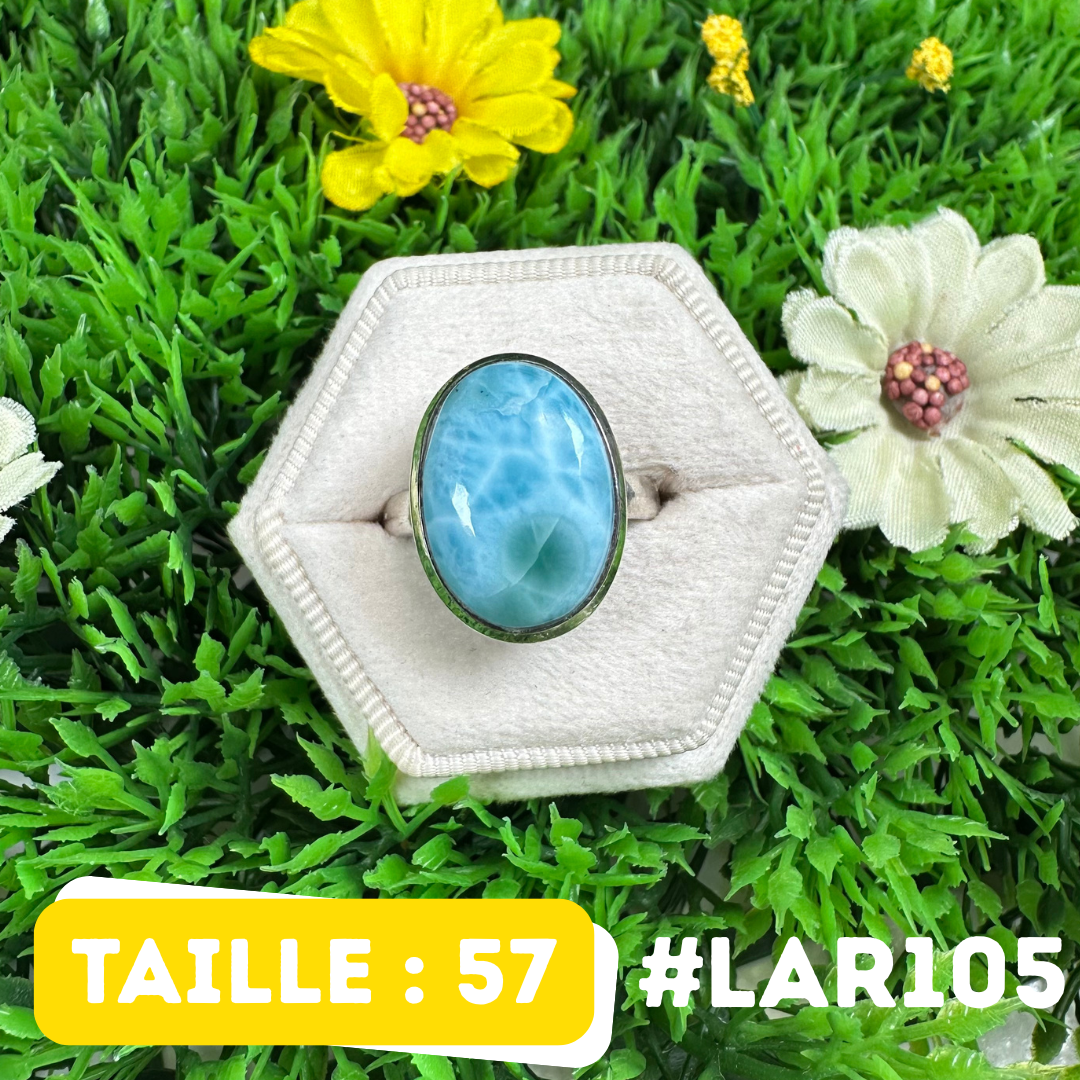 Bague Argent 925 Larimar #LAR105