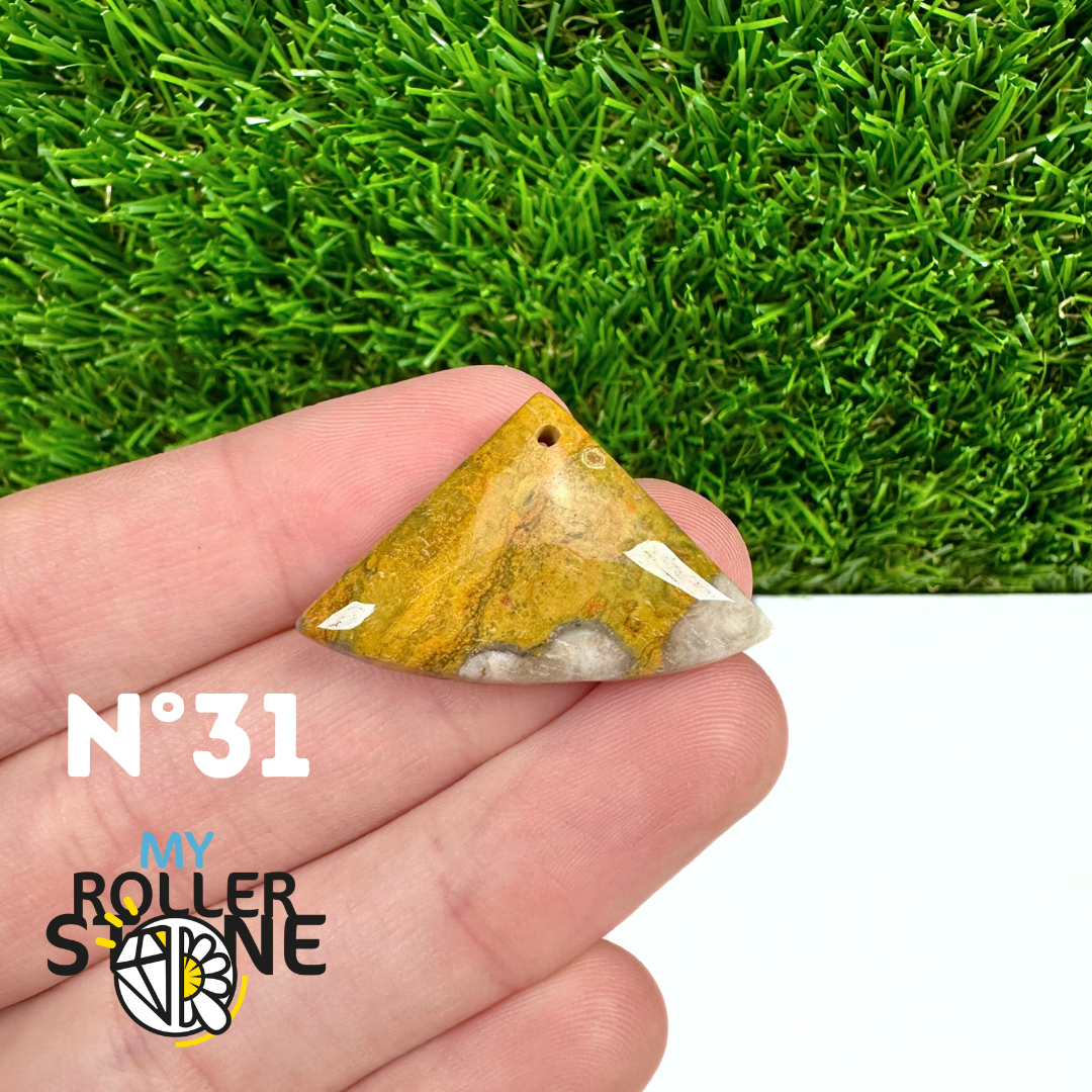 Pendentif Jaspe Bumblebee Néo 5A Percé