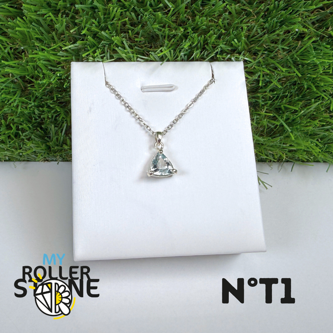 Pendentif Topaze Bleue Argent 925 #1