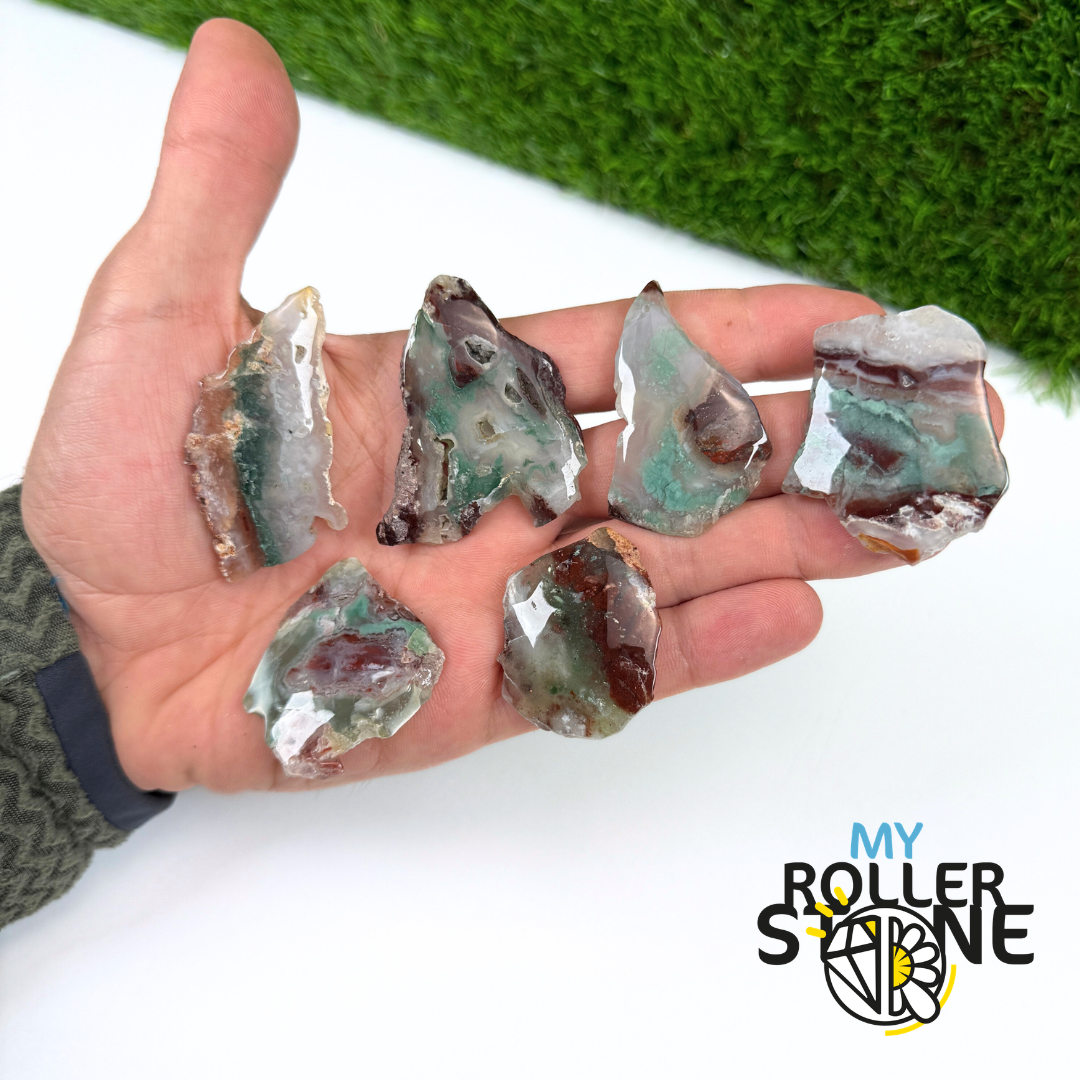 Pendentif Aquaprase tranche Percé 5A