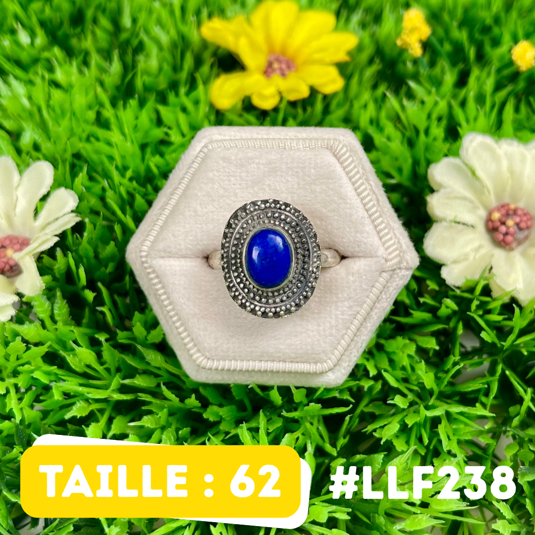 Bague Argent 925 Lapis Lazuli #LLF238