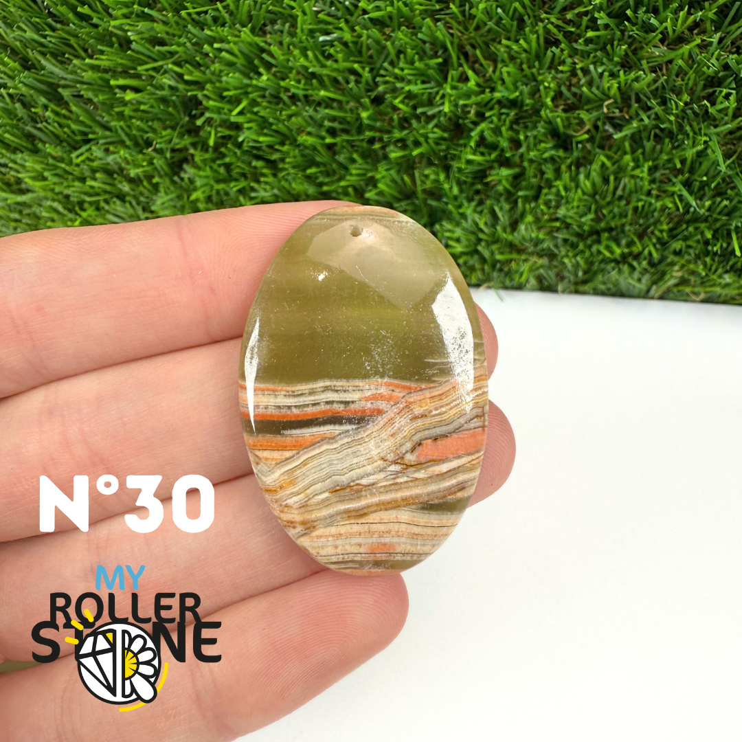 Pendentif Calcite Verte 5A Percé